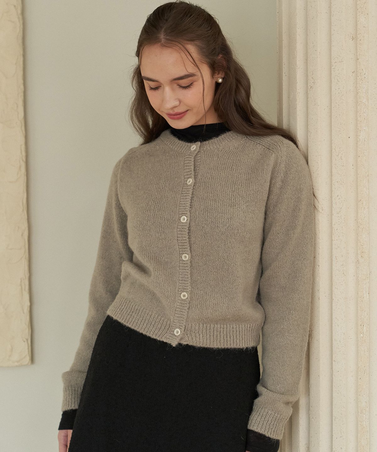 플로브(FLOVE) COCO ALPACA CARDIGAN GR