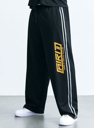 시티 와이드 팬츠 AM9095 BK