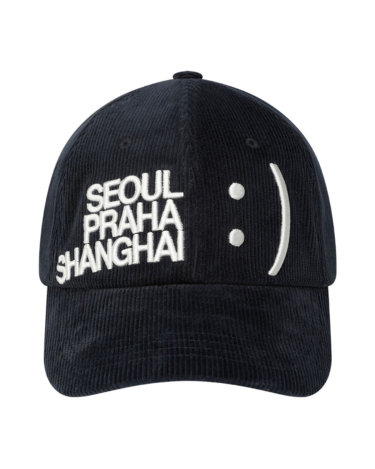 더뮤지엄비지터(THEMUSEUMVISITOR) TMV X DEINET SMILE LOGO BALLCAP (NAVY)
