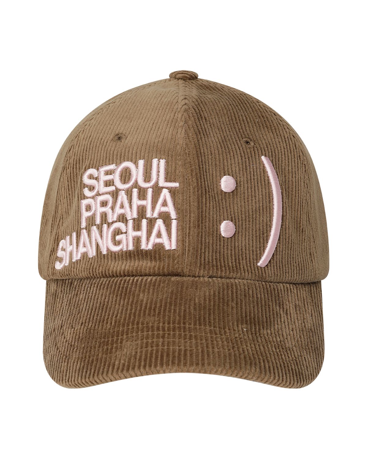 더뮤지엄비지터(THEMUSEUMVISITOR) TMV X DEINET SMILE LOGO BALLCAP (BROWN)