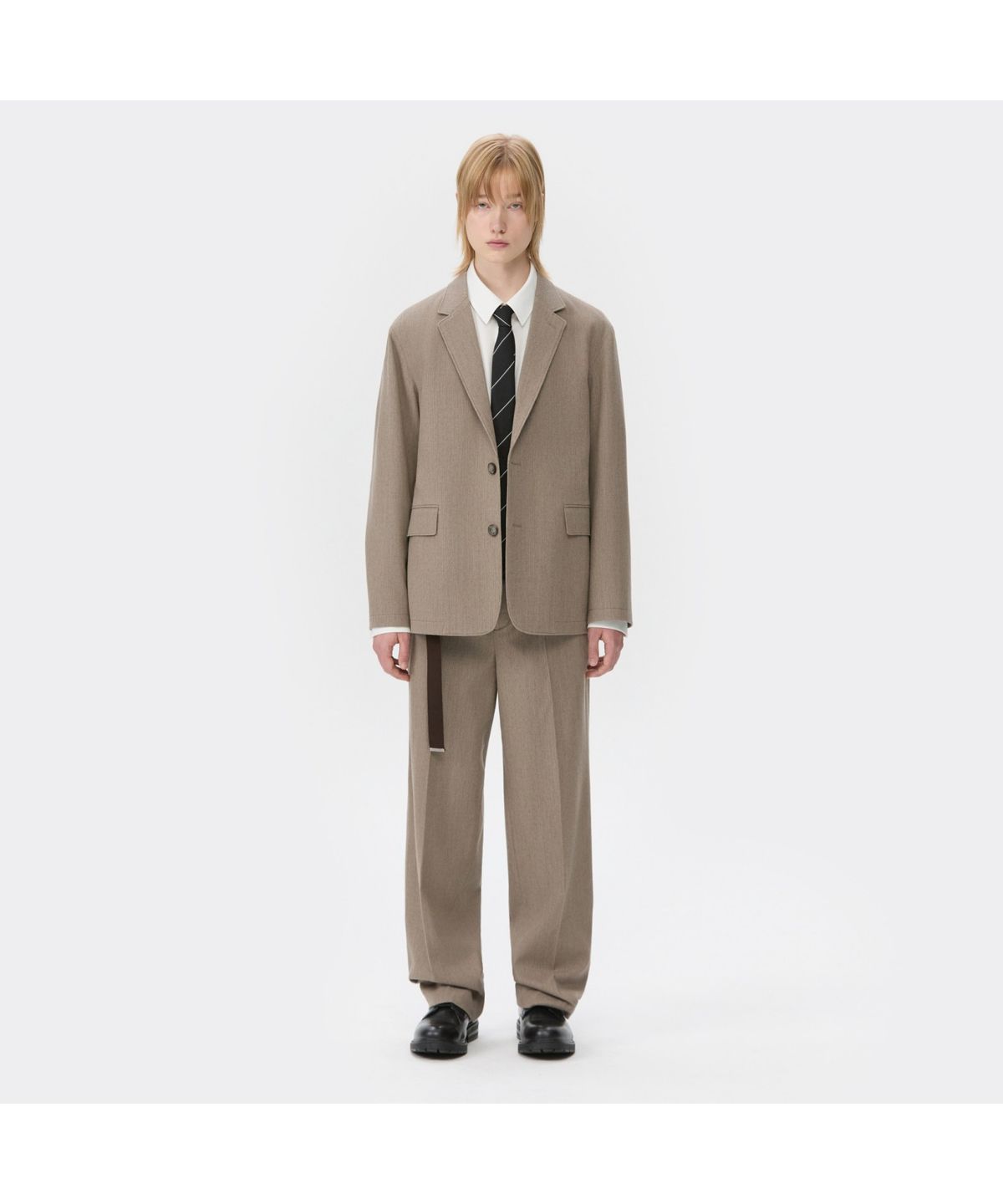 커스텀멜로우(CUSTOMELLOW) Beige Loose Fit Corduroy Setup Pants CWPAW25821BEX