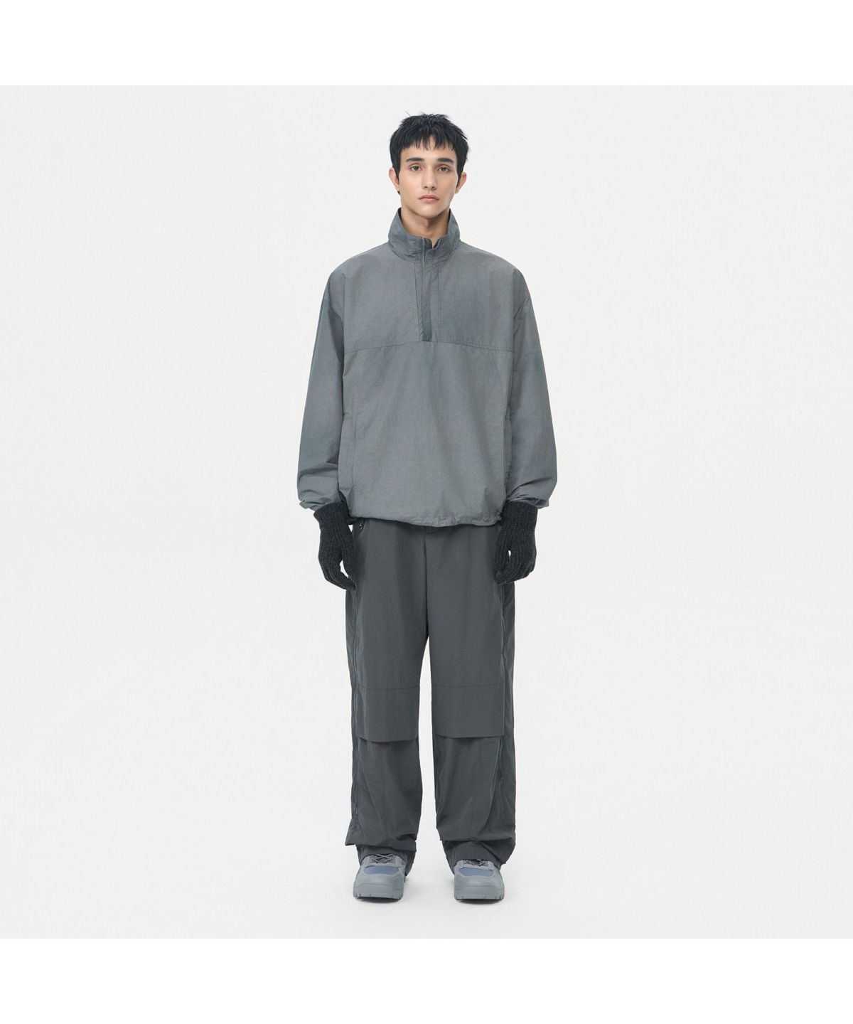 커스텀멜로우(CUSTOMELLOW) Dark Grey Anorak Jacket CWTAW25721GYD