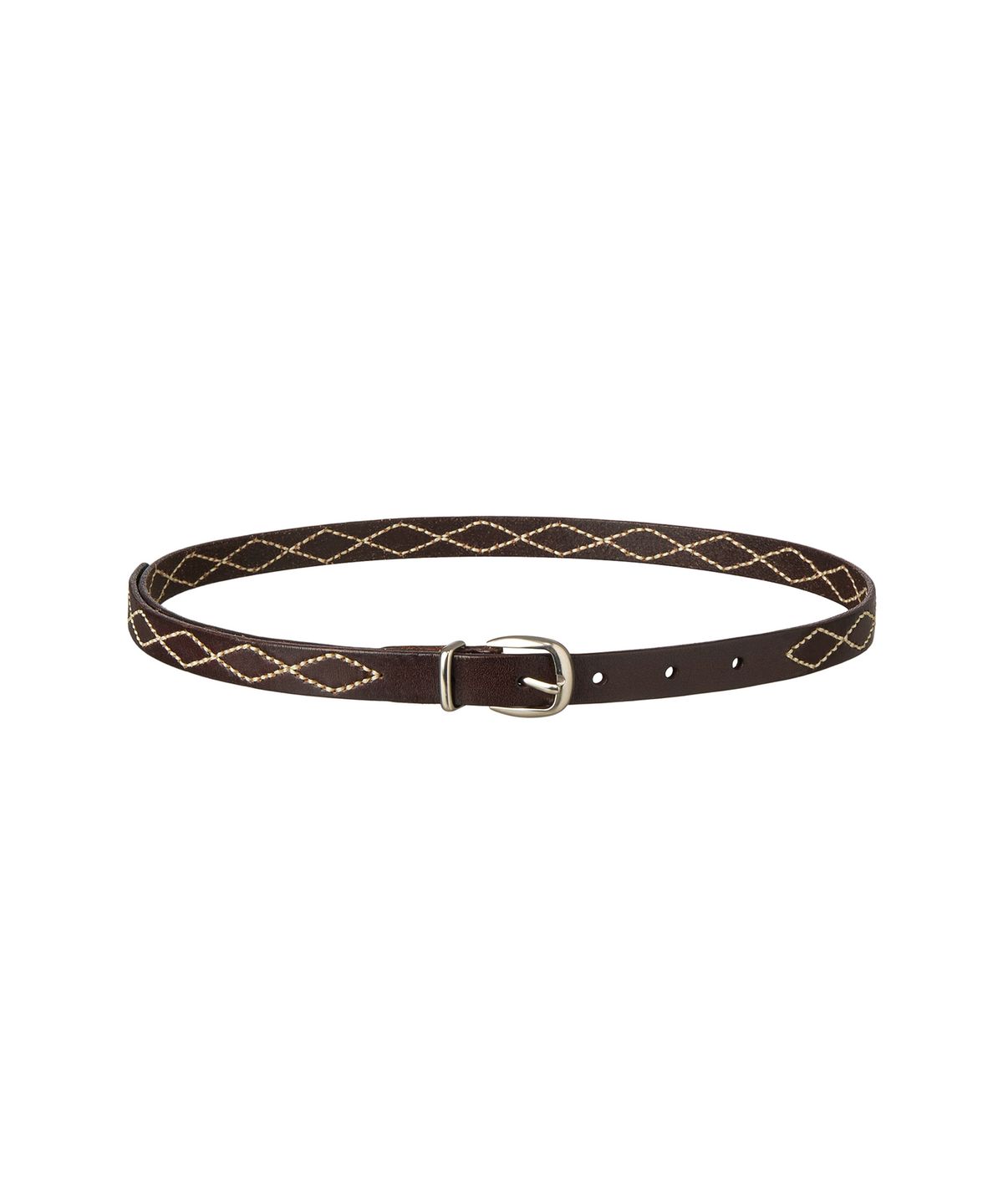 솔티페블(SALTY PEBBLE) DIAMOND STITCH BELT [BROWN]