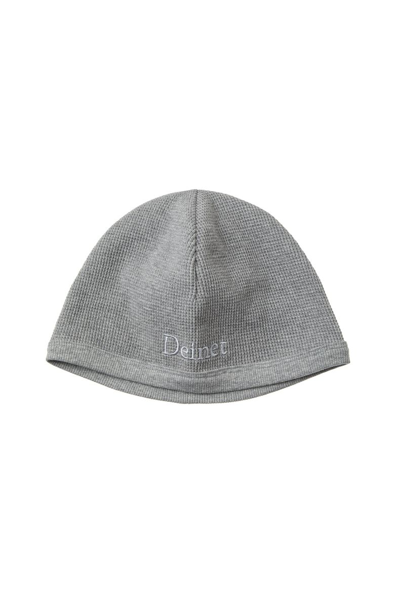 WAFFLE BEANIE IN MELANGE GREY