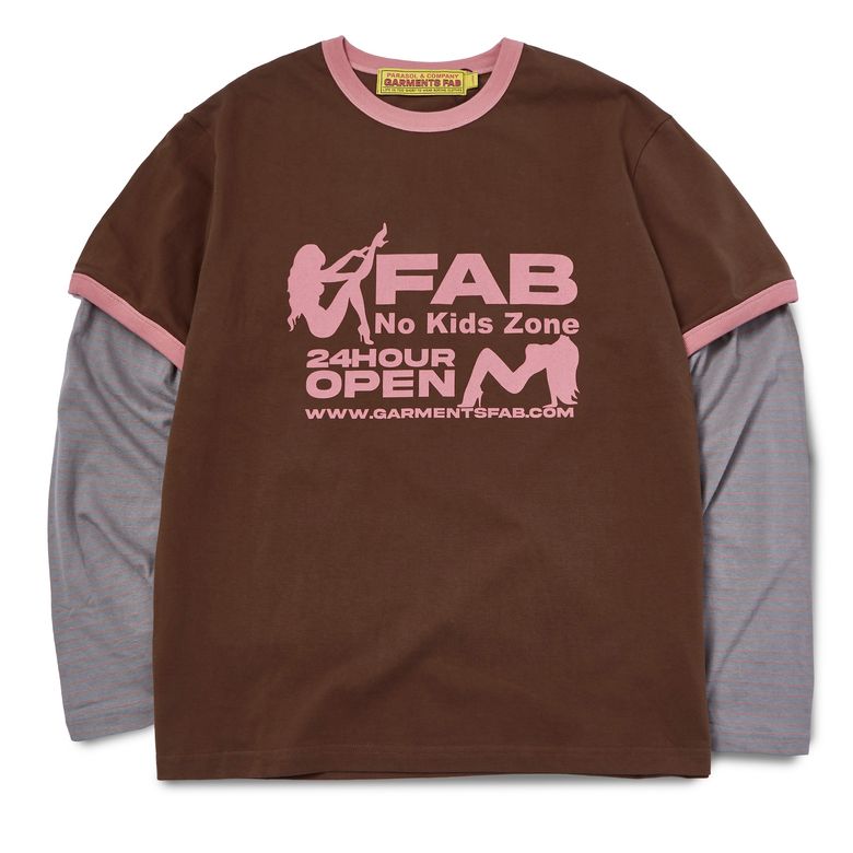 Adult Ringer Stripe Longsleeves (BROWN)