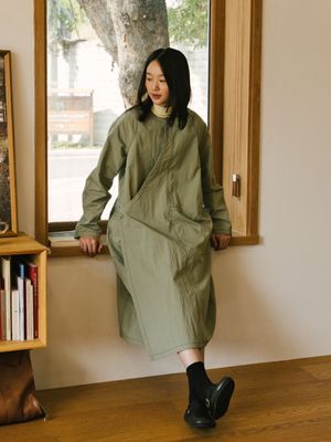 빈센트 랩 원피스_올리브