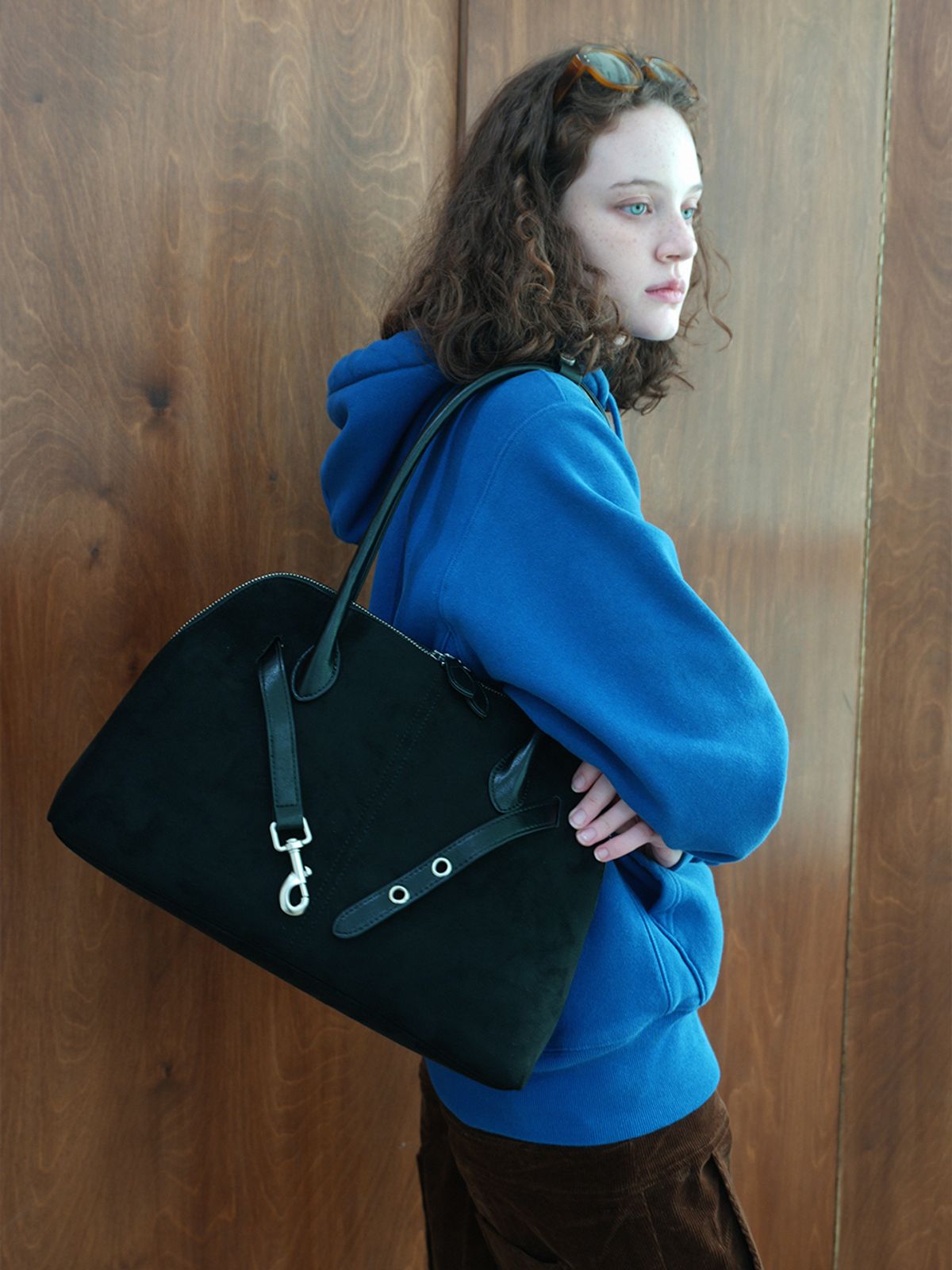 데누(DENU) [아울렛]NOA BAG[SUEDE BLACK]