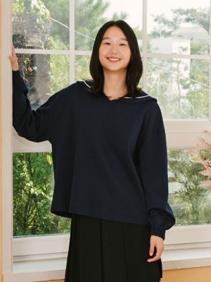 별빛 세일러 풀오버_네이비