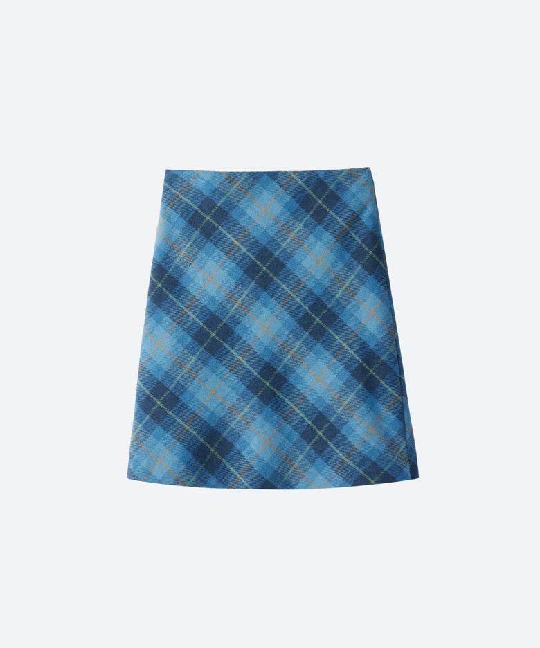 M.C School Check Skirt / Blue