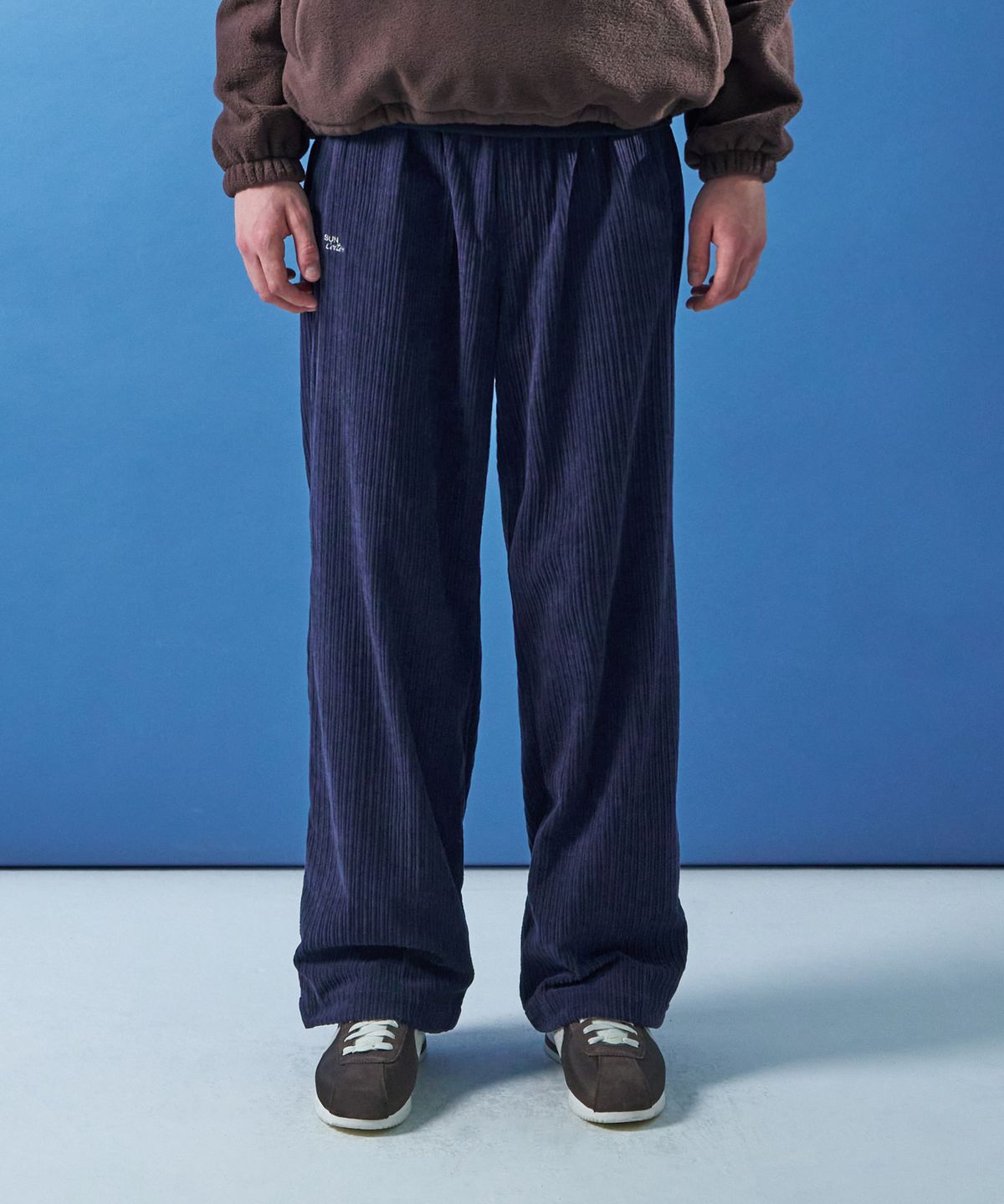 문선 아카이브(MOONSUN ARCHIVE) M.C UNISEX, Corduroy Sweat Pants / Navy