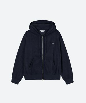 M.C UNISEX, Corduroy Hood zip-up / Navy