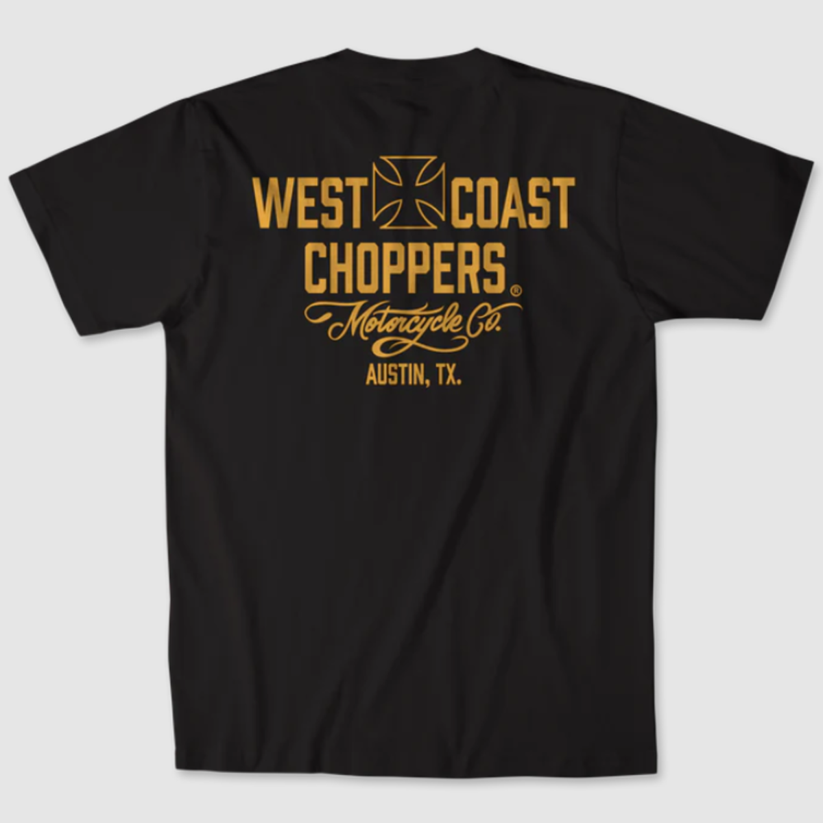 웨스트코스트챠퍼스(WEST COAST CHOPPERS) WCC Motorcycle Co. Tee - Black Yellow
