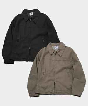 스탠다드 베이직 집업 코튼 카라 블루종 자켓_2COLOR