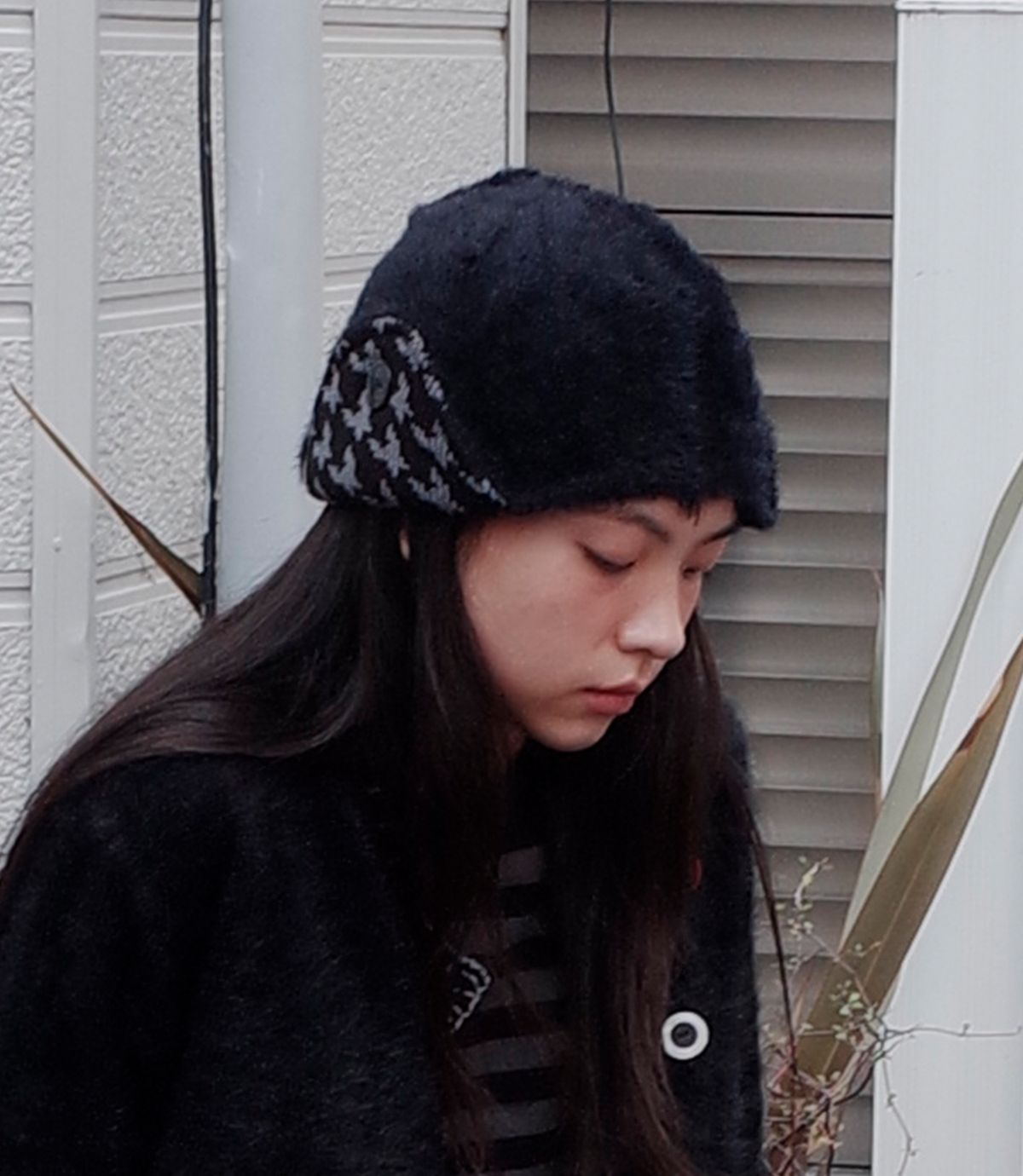 나이스고스트클럽(NICEGHOSTCLUB) FFATS EARCAP BUTTON BEANIE_BLACK(NG2FFUAB34A)