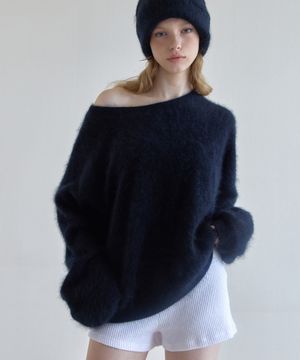 클라우드 오프숄더 울 니트 (3색상)