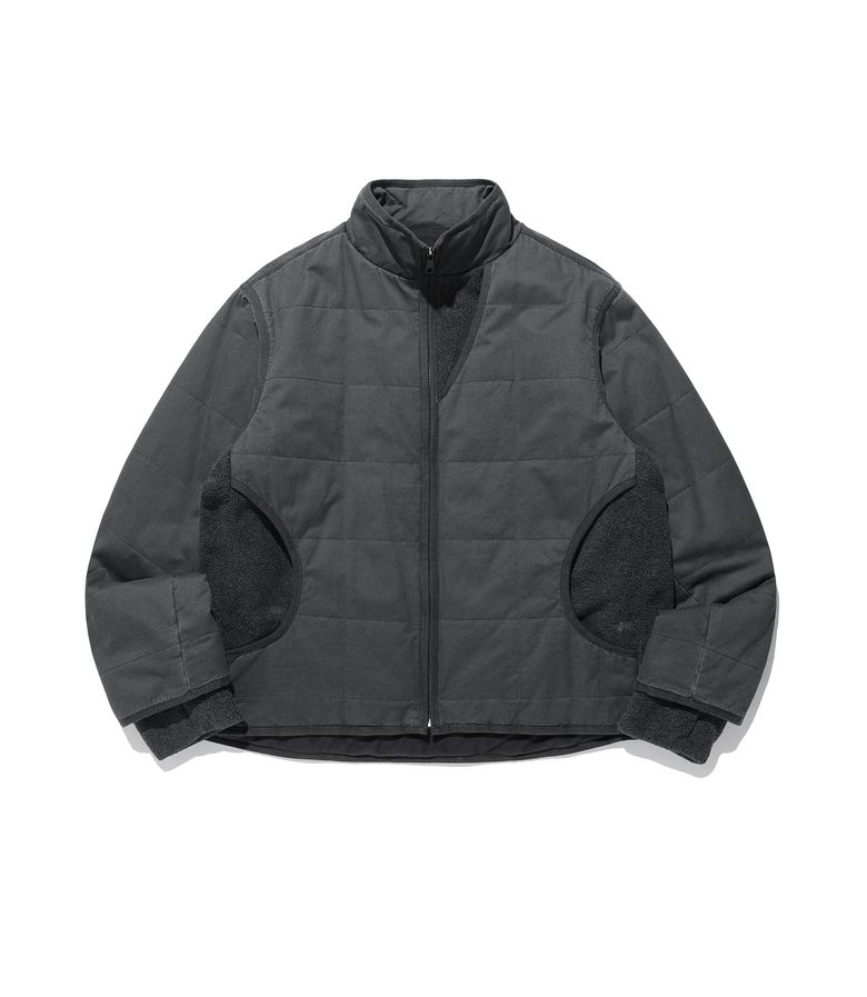 COTTON WASHED QUILTING JACKET_CHARCOAL(NG2FWUB900A)
