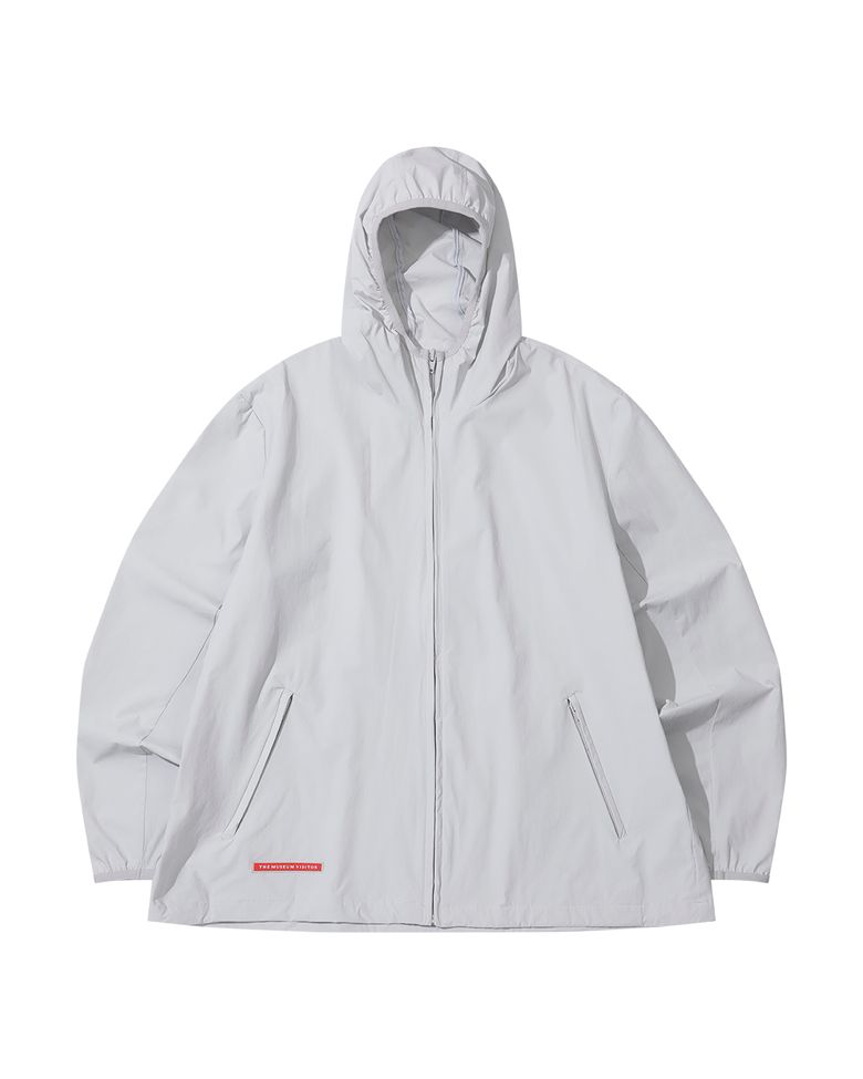 HORSE PRINTED HOODIE JACKET (GREY)