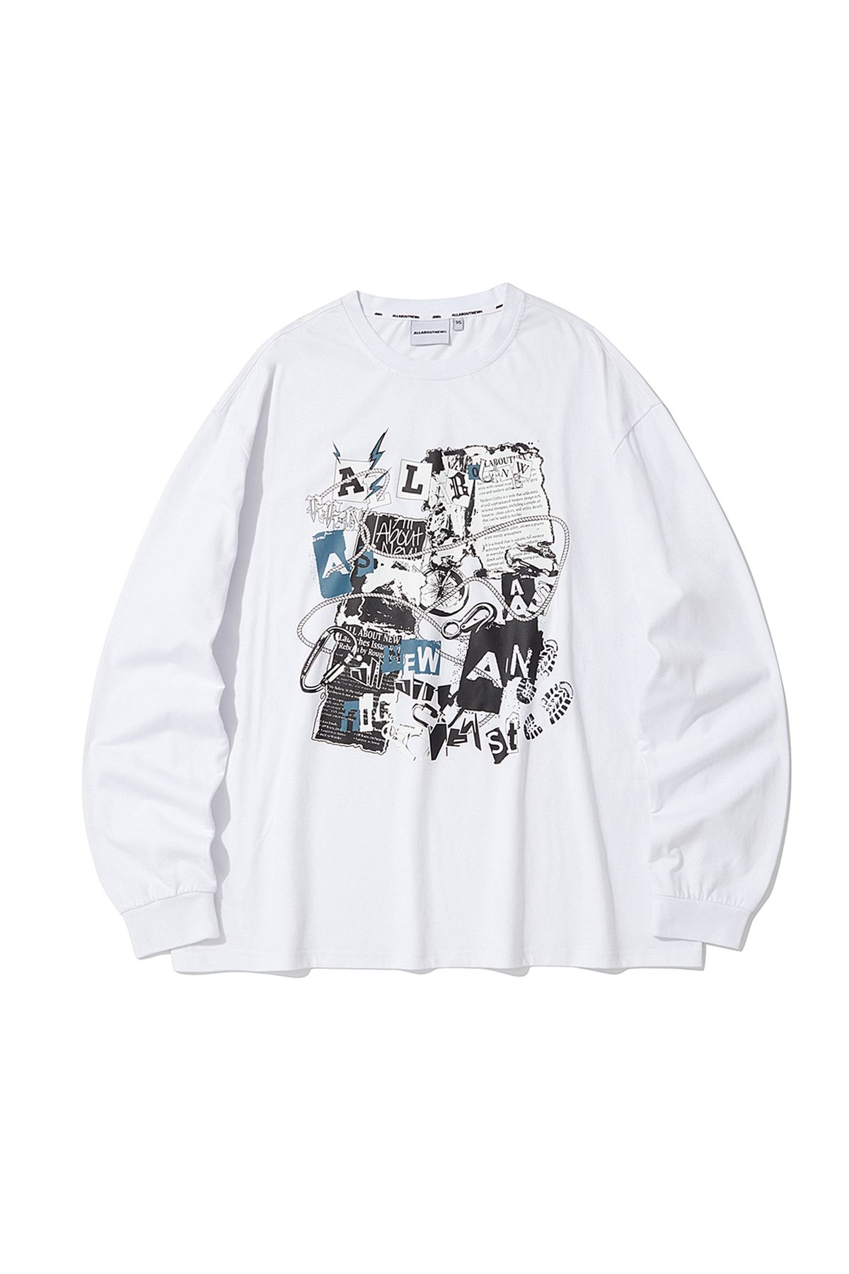 올어바웃뉴(ALL ABOUT NEW) 그래피티 변형 쭉티 화이트 ANZ3TR02AWH