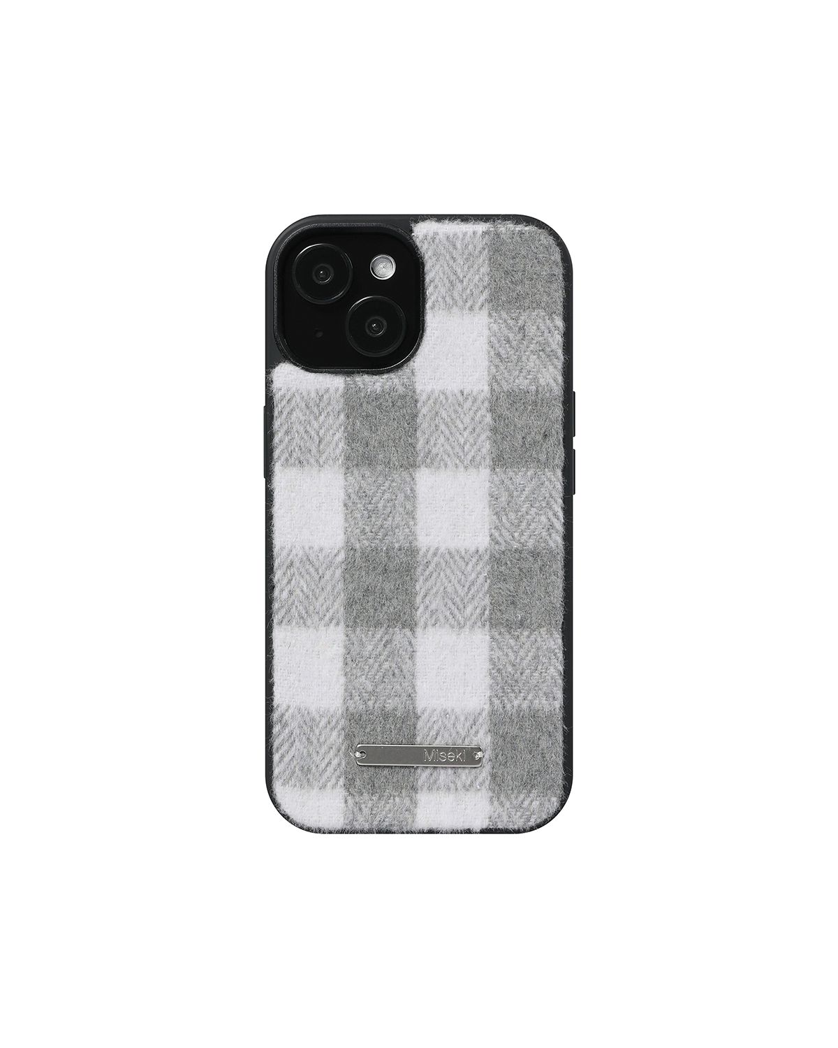 미세키서울(MISEKI SEOUL) Cozy check iphone case GREY