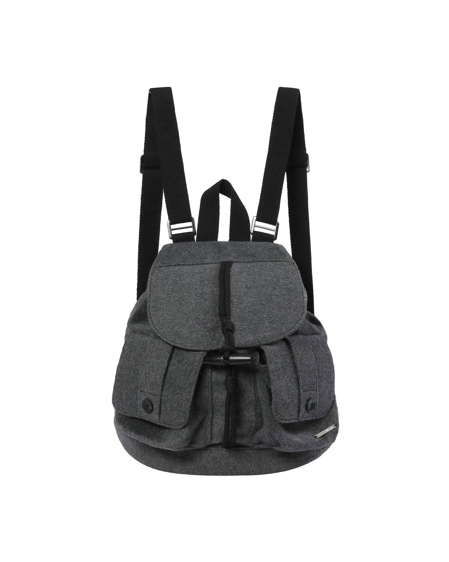 MUSINSA公式 | MISEKI SEOUL Toggle wool backpack DARK GREY