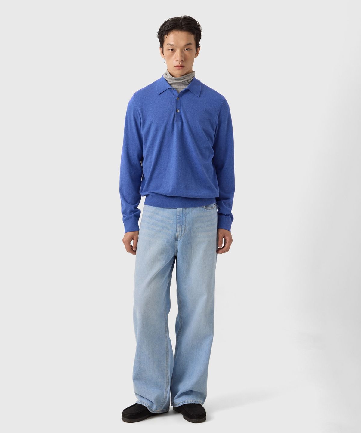 유스(YOUTH) Wide Denim Pants - Light Blue