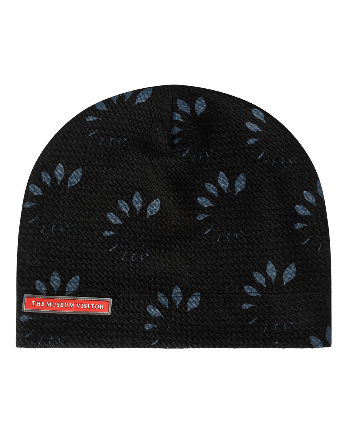 더뮤지엄비지터(THEMUSEUMVISITOR) LEAF PRINTED BEANIE (BLACK)