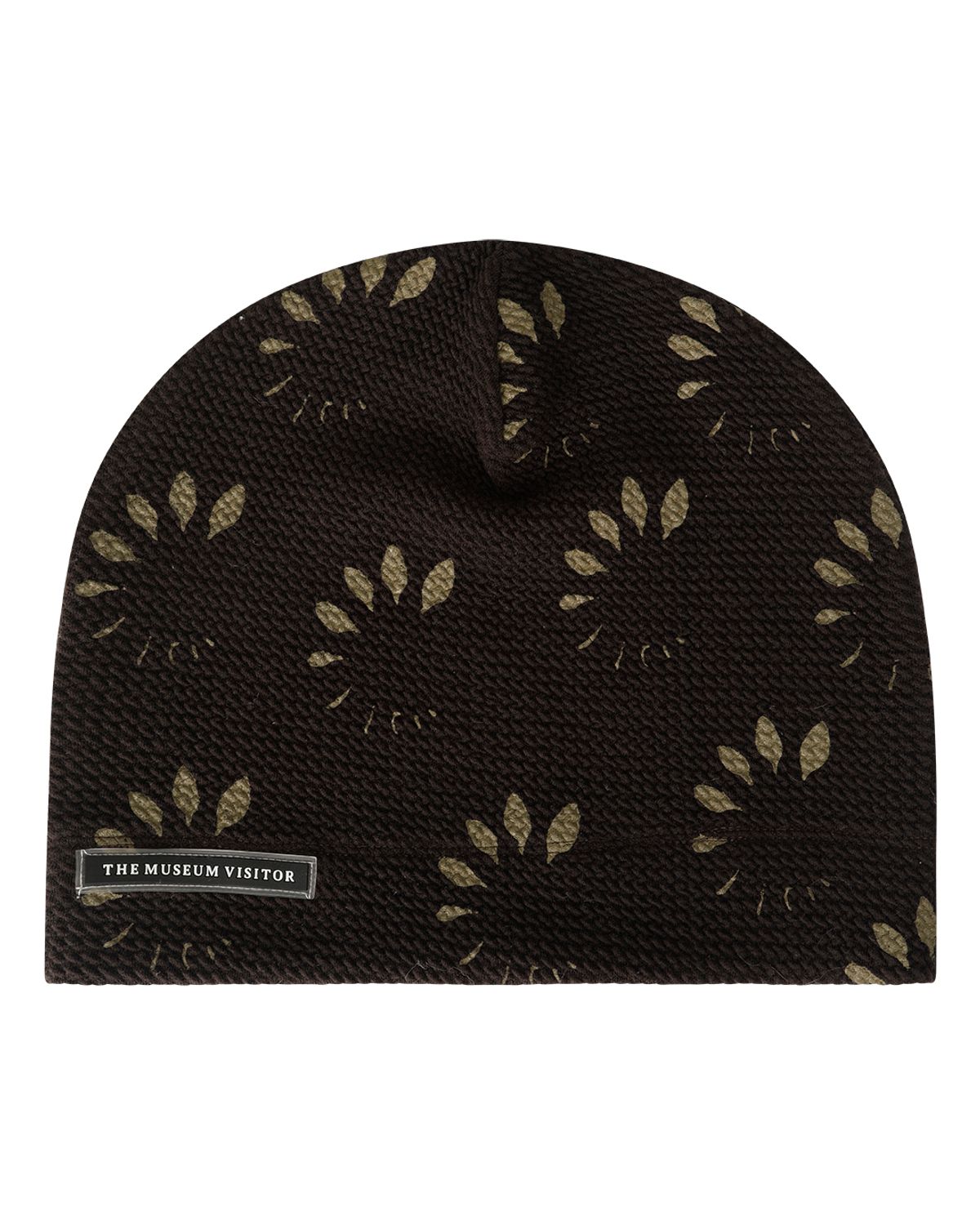더뮤지엄비지터(THEMUSEUMVISITOR) LEAF PRINTED BEANIE (BROWN)