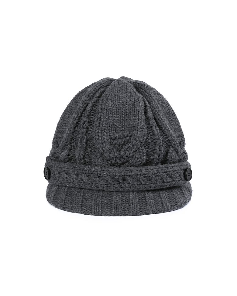 Cable knit beret GREY