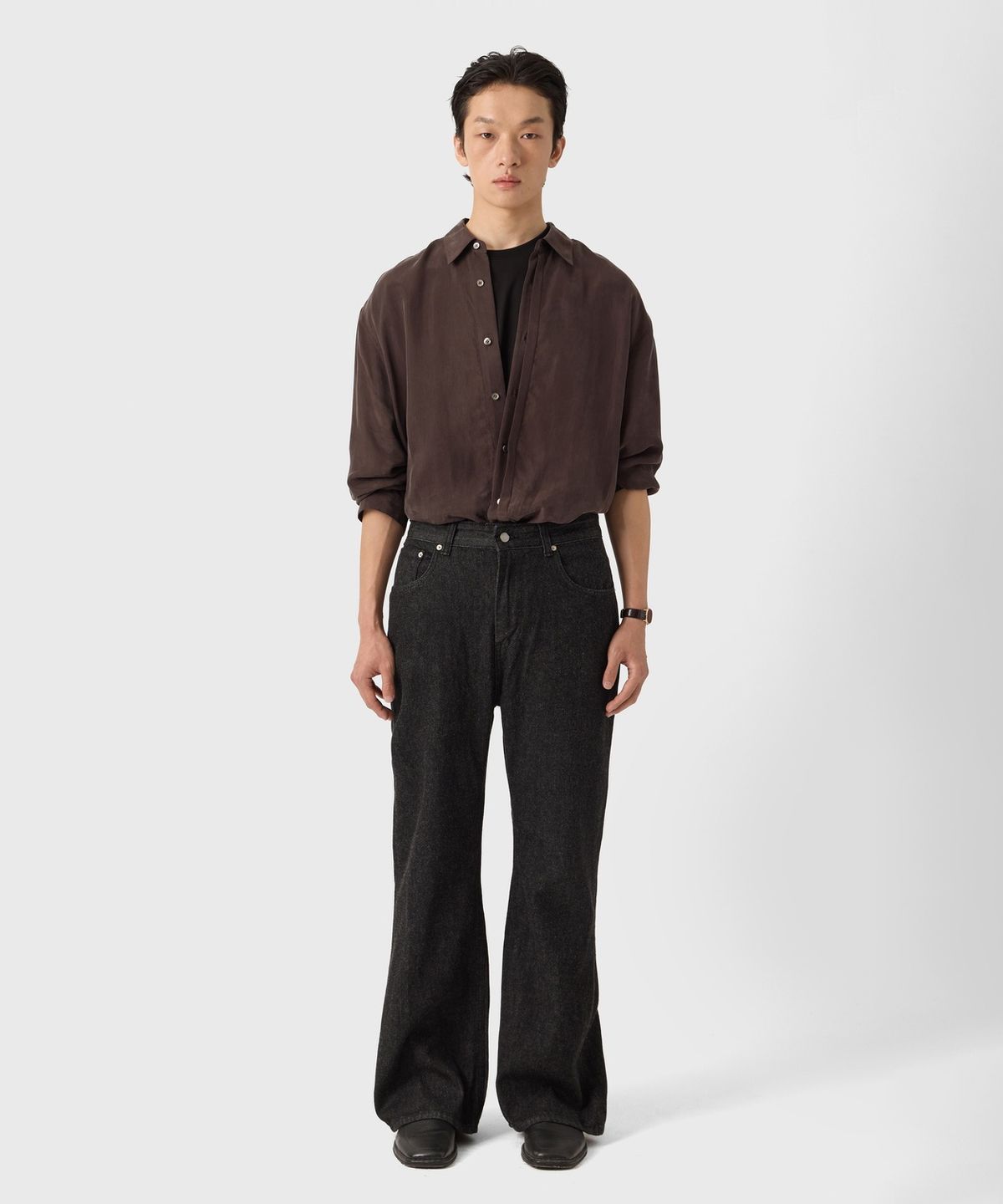 유스(YOUTH) Flared Denim Pants - Medium Blue