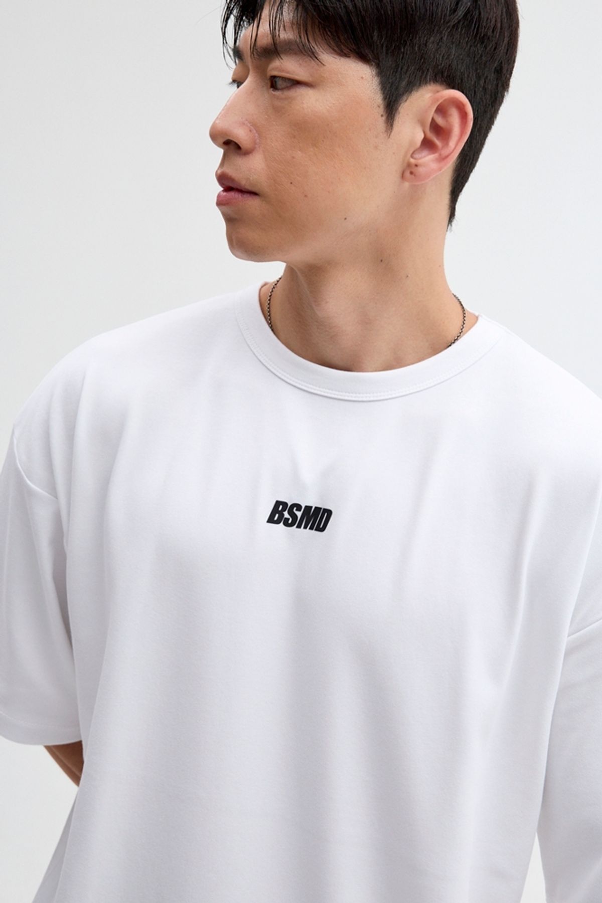 비스트모드(BSMD) 오리지널 모달 오버핏 반팔 티셔츠 숏 슬리브