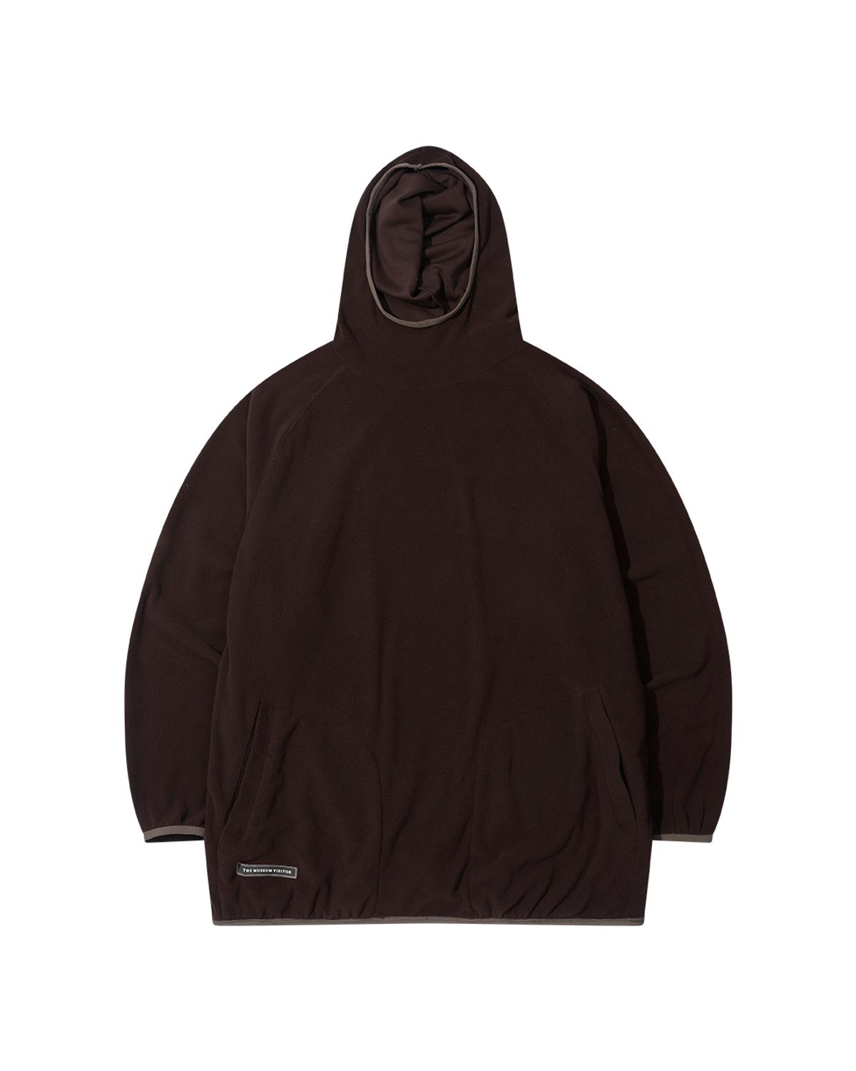 더뮤지엄비지터(THEMUSEUMVISITOR) SPORTS LABEL FLEECE ANORAK (BROWN)