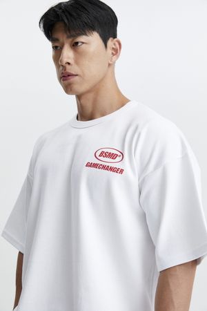 게임체인져 특양면 오버핏 반팔 티셔츠 숏 슬리브