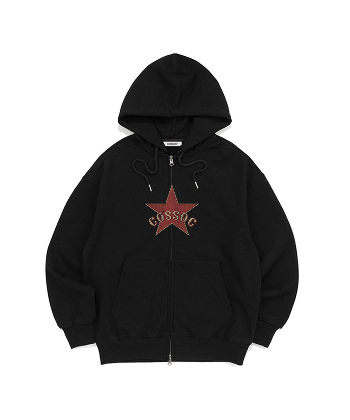 코소(COSO) 스타 코소 후드 투웨이 집업 (BLACK)