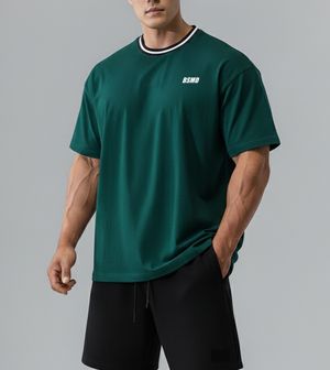 라인 요꼬 오버핏 반팔 티셔츠 숏 슬리브