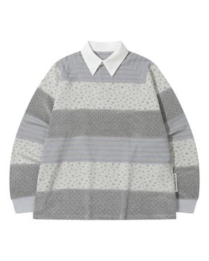 STRIPE PATCHWORK PK LONG SLEEVE (GREY)