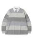 STRIPE PATCHWORK PK LONG SLEEVE (GREY)