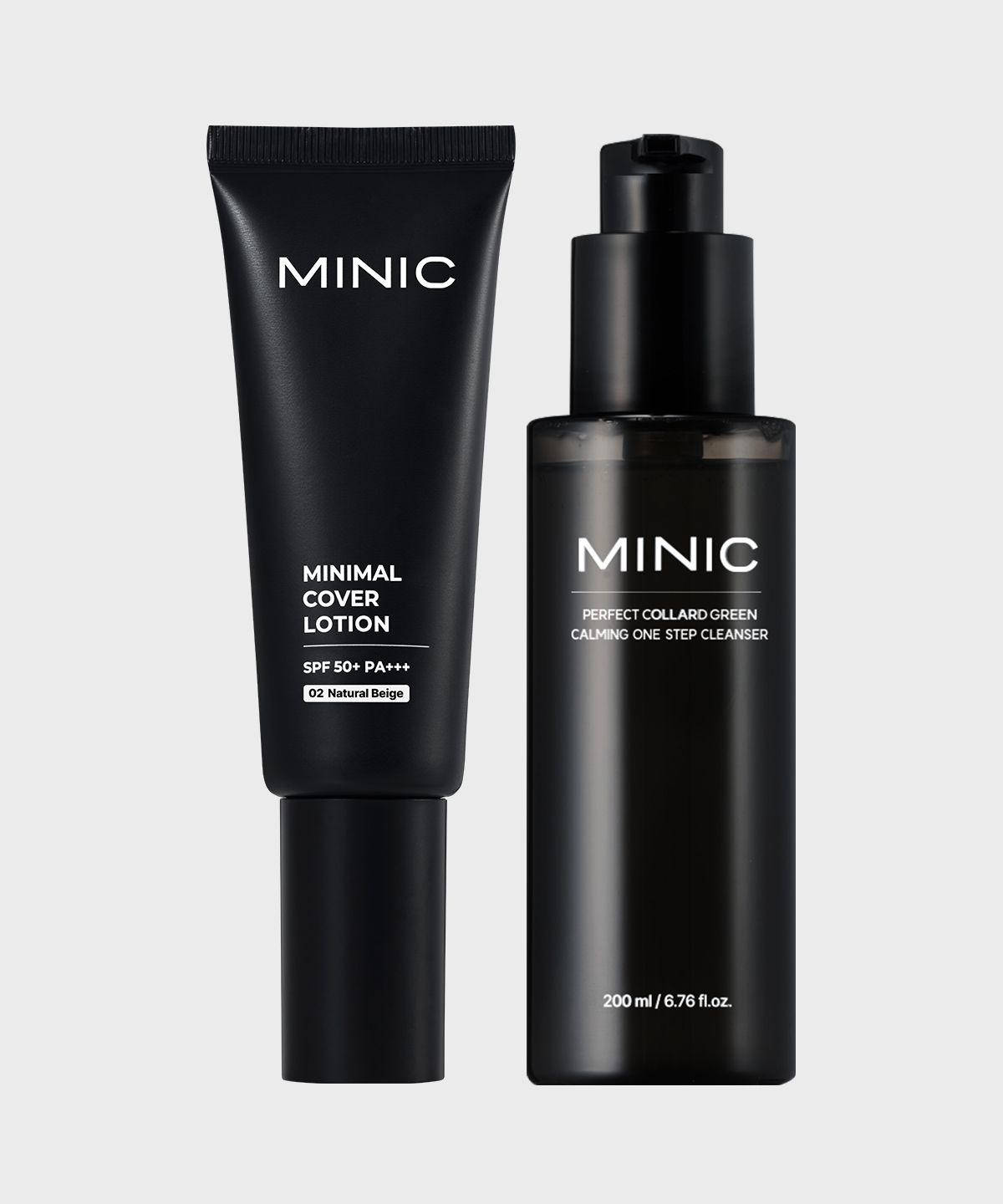 미닉(MINIC) 미니멀 커버로션 01호 40ml + 퍼펙트 콜라드 그린 진정 원 스텝 클렌저 200ml