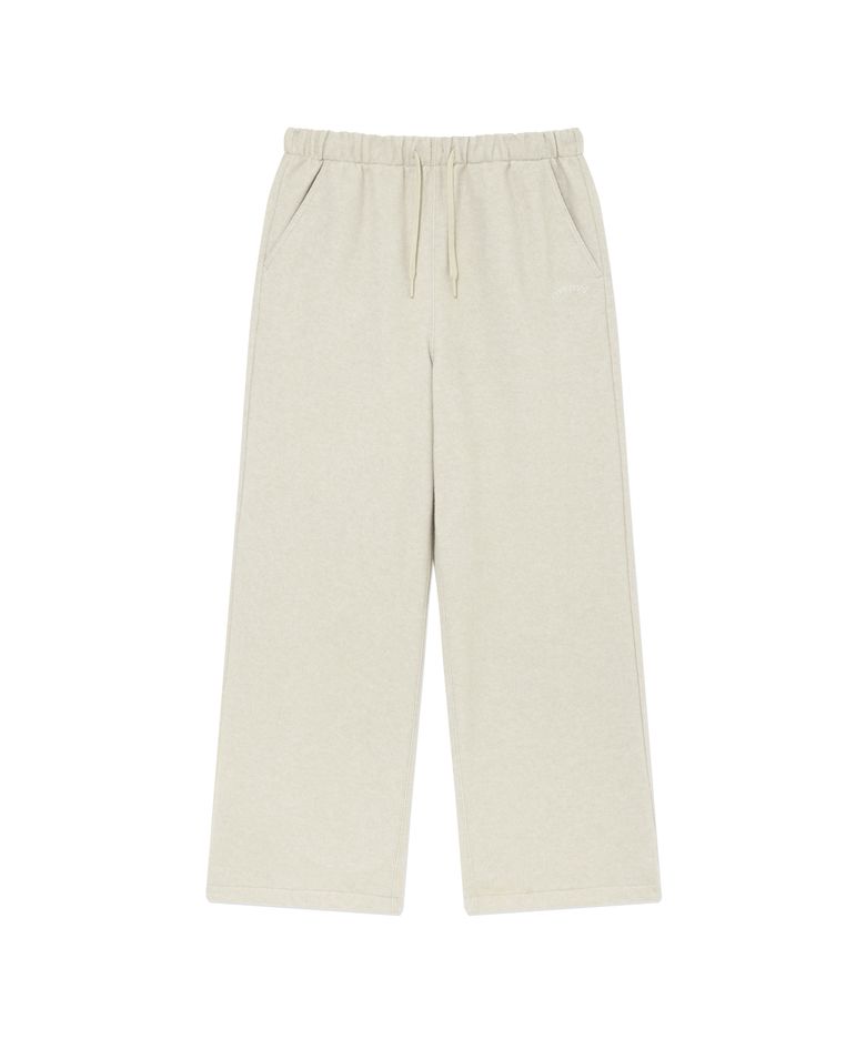 우먼 부클 밴딩 스웻 팬츠 Beige