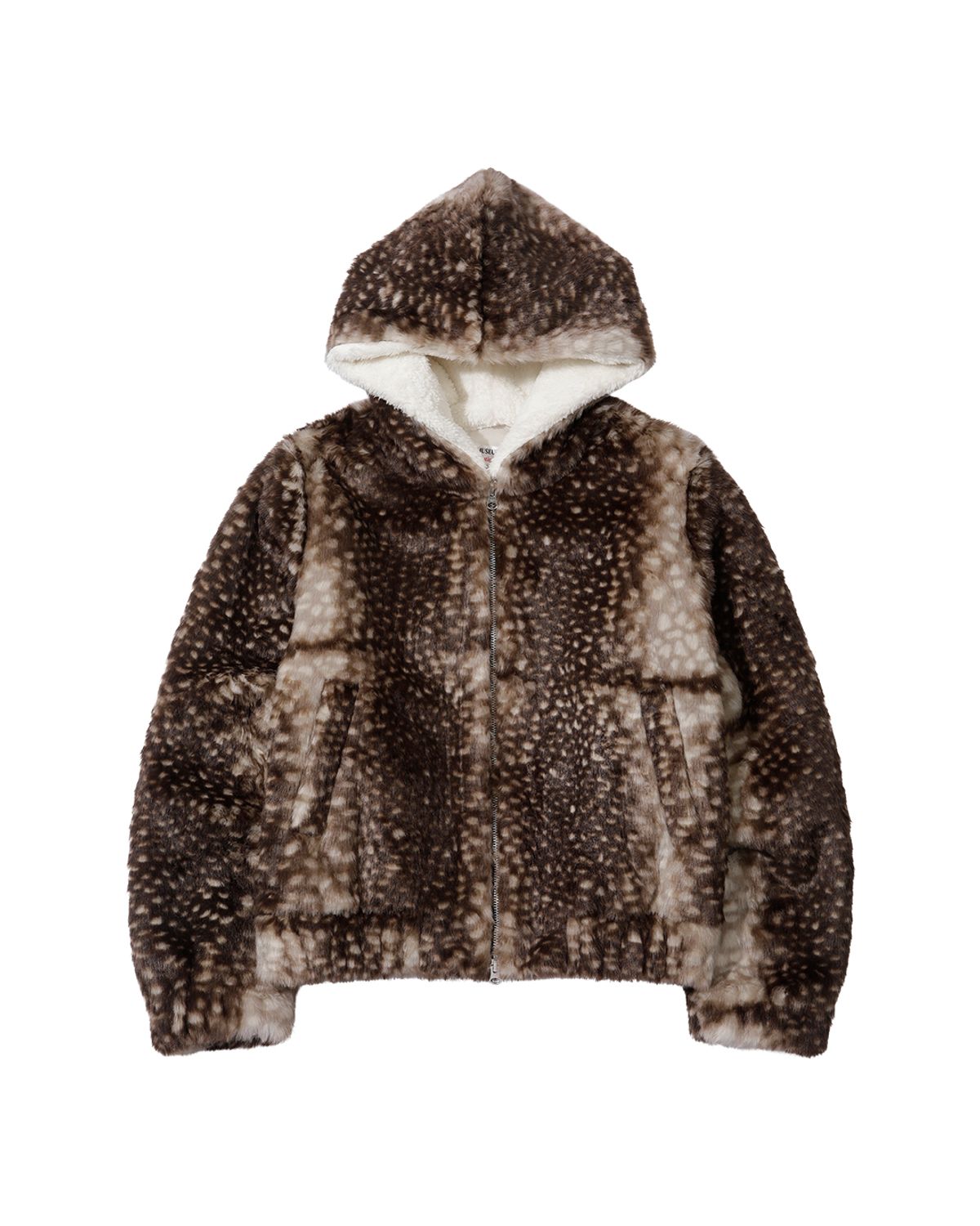 더뮤지엄비지터(THEMUSEUMVISITOR) BAMBIE FUR HOODIE (BROWN)