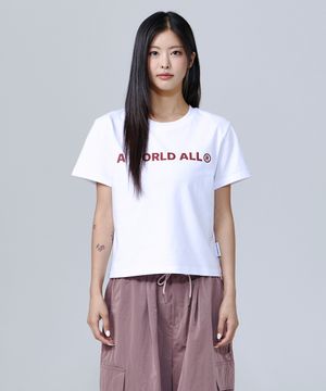 NAME FONT 우먼 크롭 반팔(SACAWA-0009)