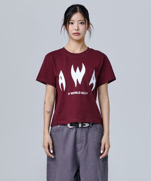 LOGO TYPE 우먼 크롭 반팔(SACAWA-0010)