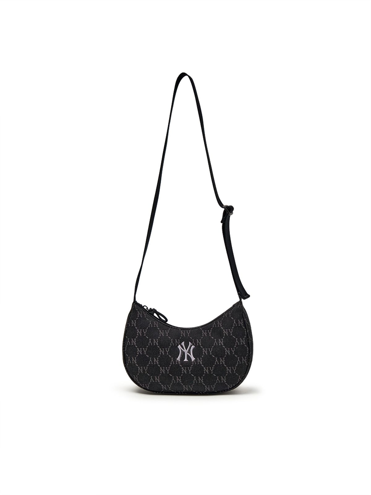 엠엘비(MLB) 다이아 모노그램 데님 JQD 호보백 NY (Black)