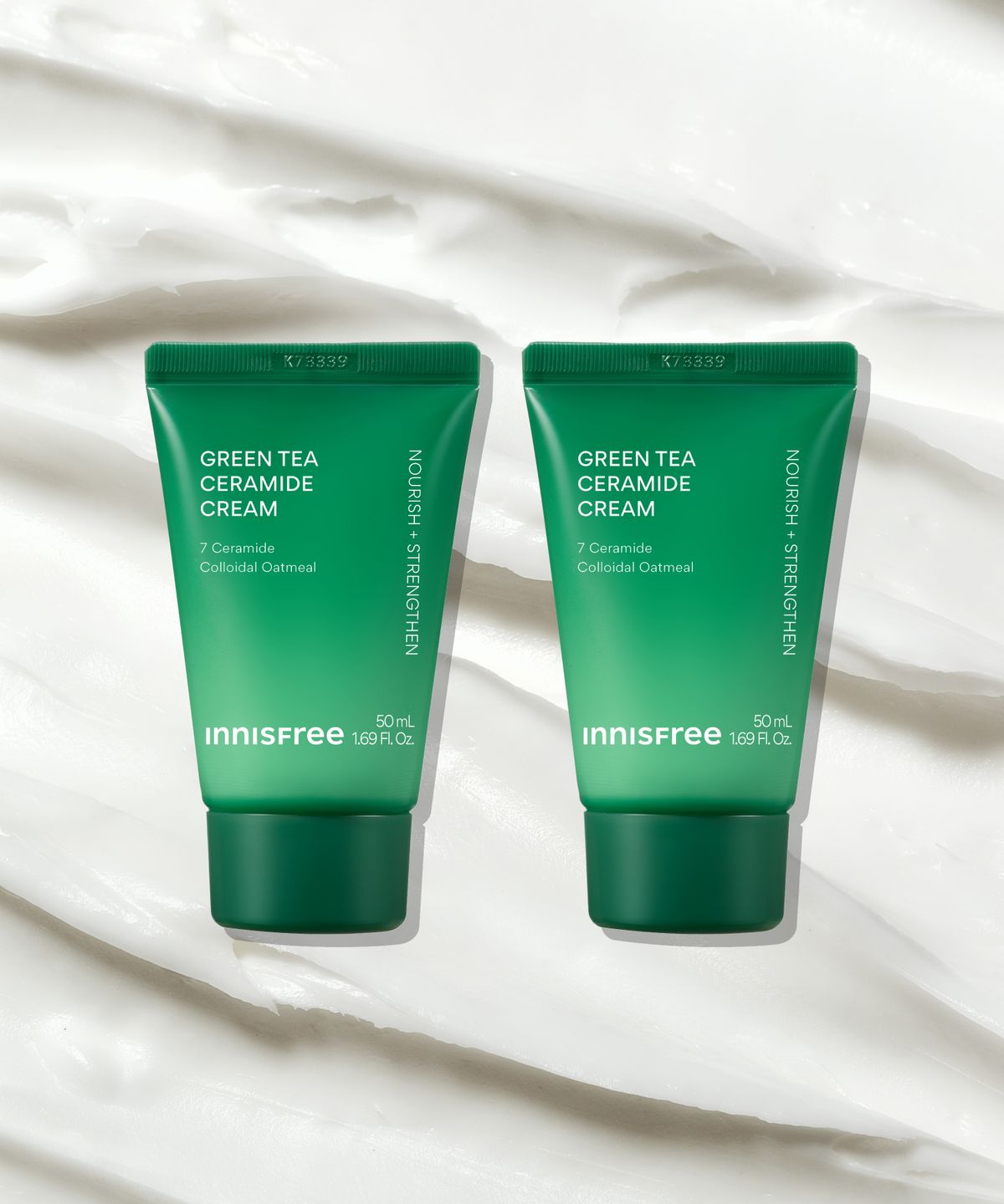 이니스프리(INNISFREE) 그린티 세라마이드 크림 (튜브) 50mL 2개