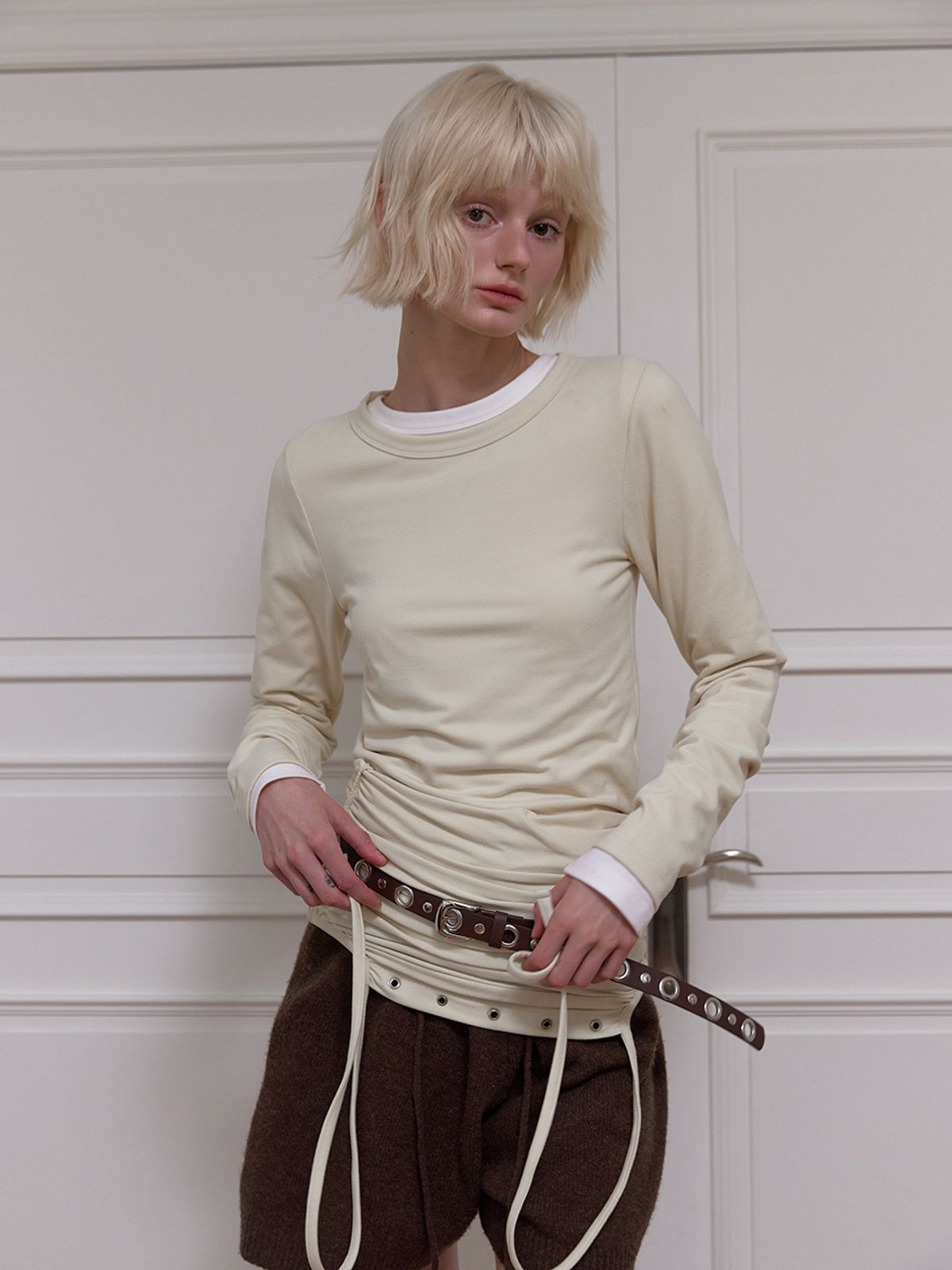 민더리(MEENDERI) 2WAY CLASSIC LONG SLEEVE - LEMON