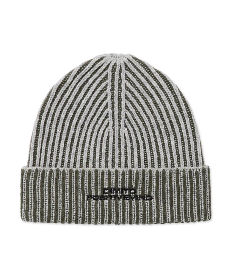 TWOTONE MIXED BEANIE KHAKI