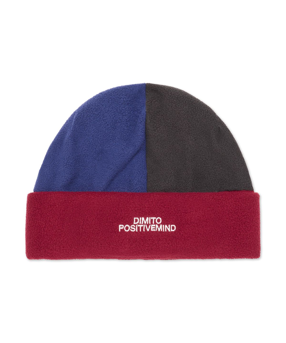 디미토(DIMITO) COLOR BLOCK FLEECE BEANIE WINE