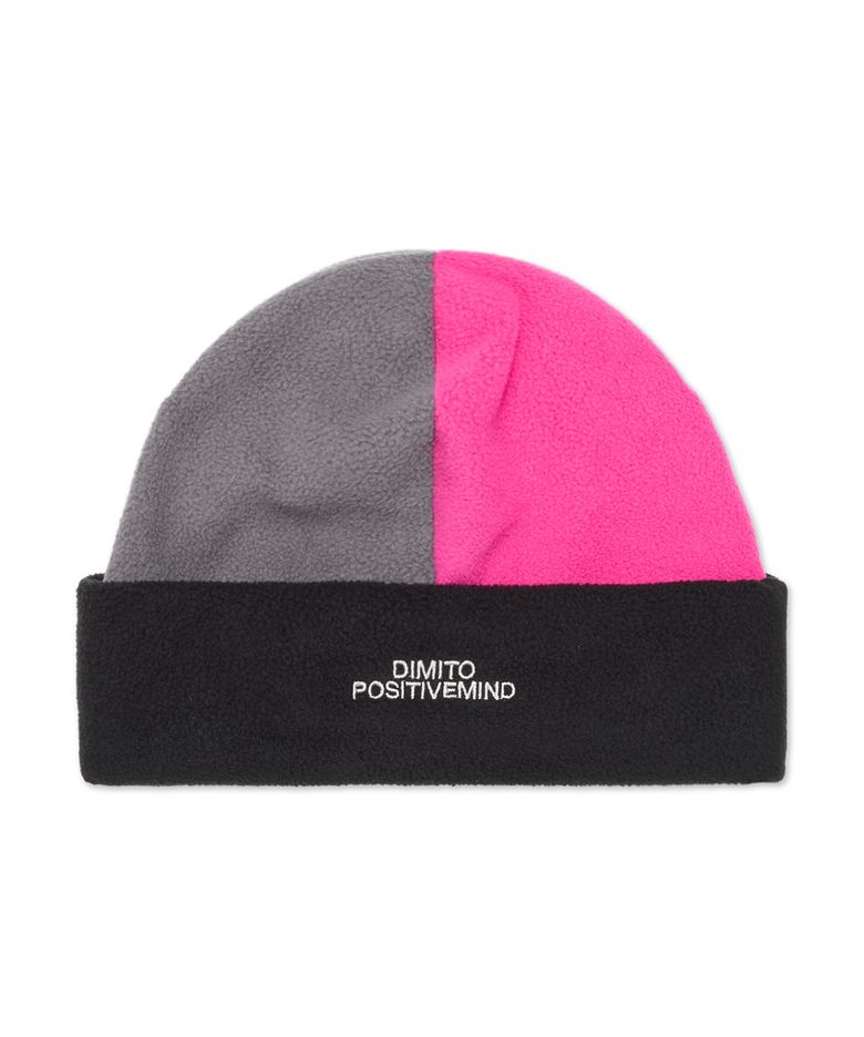 COLOR BLOCK FLEECE BEANIE BLACK
