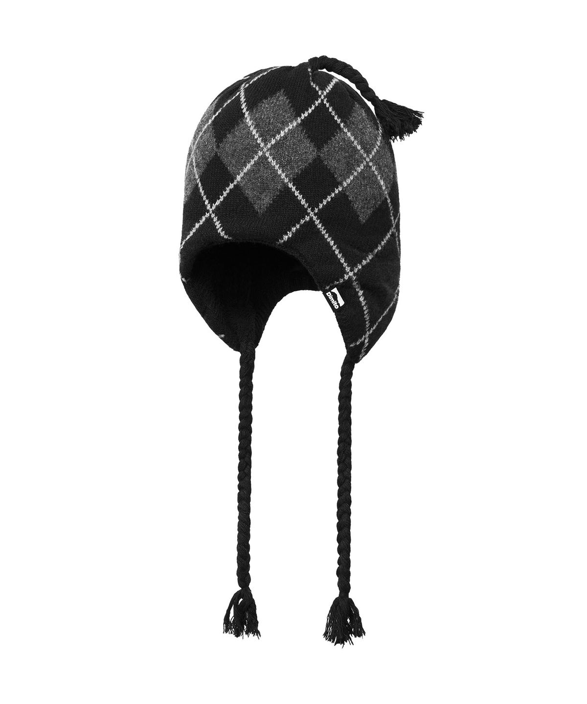 디미토(DIMITO) BASIC ARGYLE EAR FLAP BEANIE BLACK