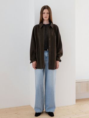 Suede Belted Shirt Jacket SL5AJ313-9E