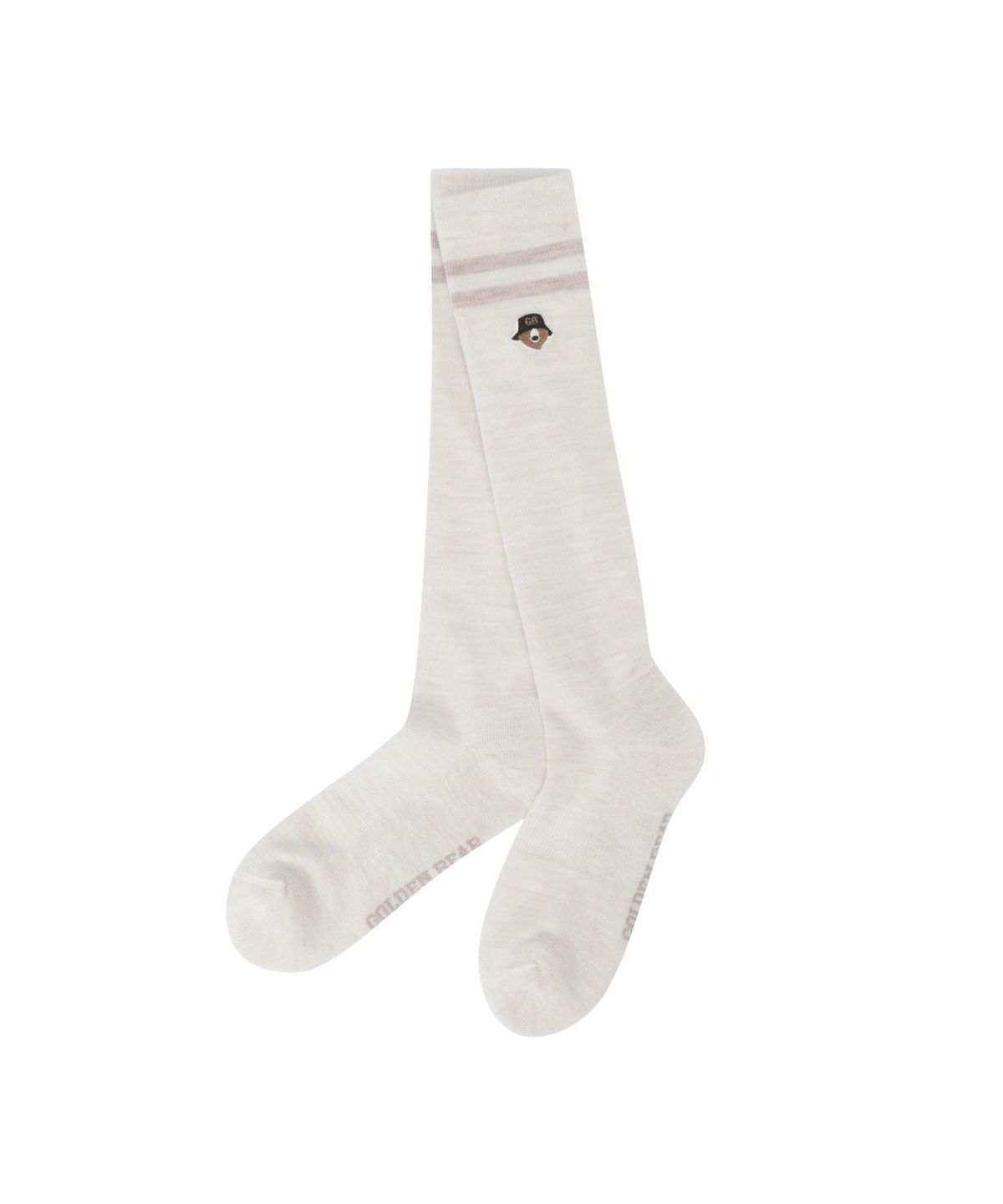골든베어(GOLDEN BEAR) (W) Striped Wool Knee Socks G6LAX25801IVX